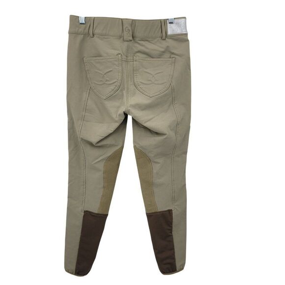 Goode Rider Womens Tan Breeches Knee Patch Equestrian Riding Pants Sz 30R - Picture 8 of 14